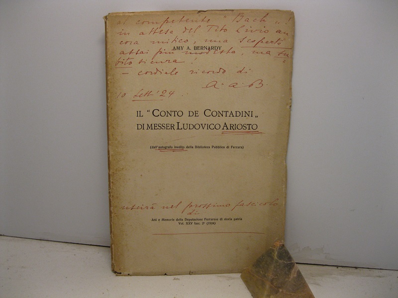 Il 'Conto dei Contadini' di Messer Ludovico Ariosto (dall'autografo inedito della Biblioteca Pubblica di Ferrara)